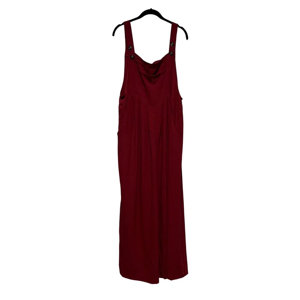 Dokotoo Sleeveless Square Neck Overall Jumpsuit Size XXL Wide Leg Lagenlook